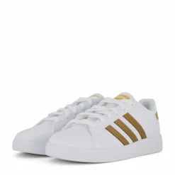 Grand Court Sustainable Lace Shoes Cloud White / Cloud White / Matte Gold*adidas Best