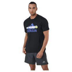 adidas Tennis Graphic Logo T-Shirt Black Svart Best