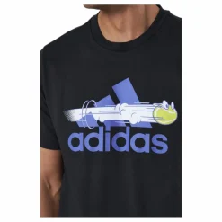 adidas Tennis Graphic Logo T-Shirt Black Svart Best