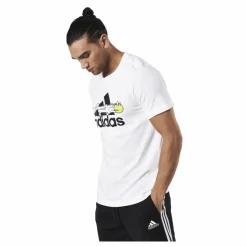 adidas Tennis Graphic Logo T-Shirt White Vit Discount