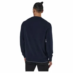 Lyle & Scott Grid Texture V Neck Jumper Blue Blå Outlet