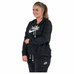 Nike Gym Vintage Hoodie Plus Black Svart Online