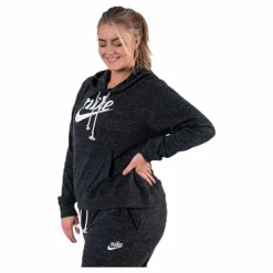 Nike Gym Vintage Hoodie Plus Black Svart Online
