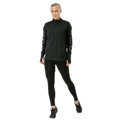 Nike Halfzip Flash Top Black/Grey Svart Online