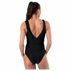 Halia Frill Swimsuit Black*Waikani Beachwear Clearance