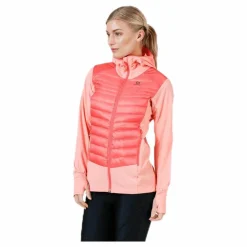 Salomon Haloes Down Hybrid Hoodie Pink Rosa Clearance