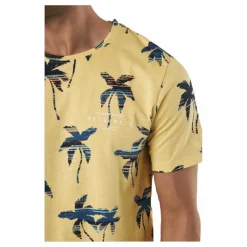 Jack & Jones Hazy Aop Tee Ss Crew Neck Sahara Sun Gul Best