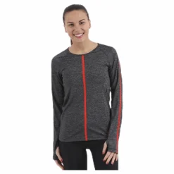 Heather Hypercool Top LS Black*Nike Best