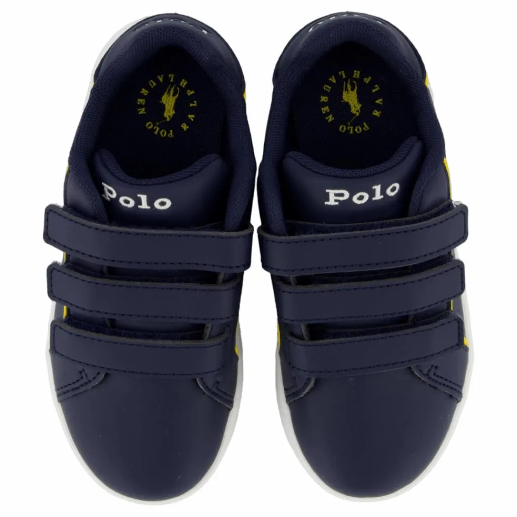 Ralph Lauren Junior Heritage Court Iii Ez T-navy Smooth W/ White Pp Blå Hot