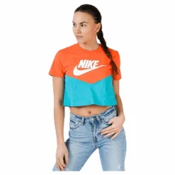 Nike Heritage SS Top /Turquoise Orange Clearance