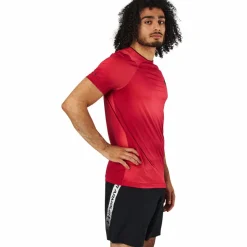 Under Armour HG Rush Fitted SS Printed Brown Brun Sale