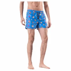 Happy Socks Hibiscus Swim Shorts Blue Blå Hot