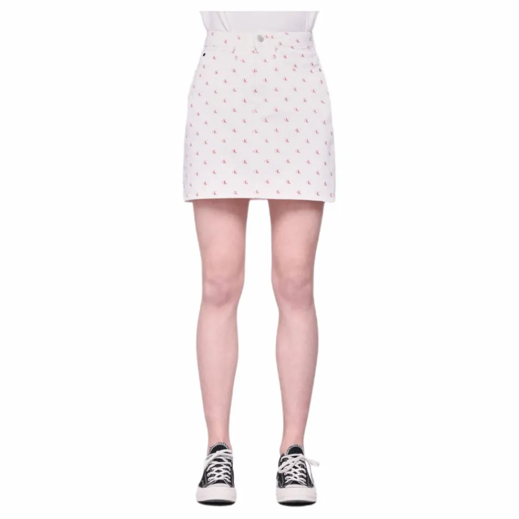 High Rise Mini Skirt White*Calvin Klein Discount