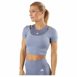 adidas HIIT AEROREADY Crop Training T-Shirt Silvio Blå Hot