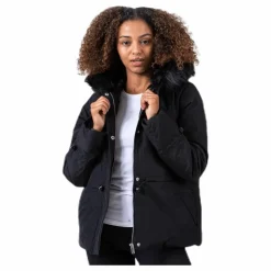 Pieces Hira Puffer Jacket Black Svart Discount