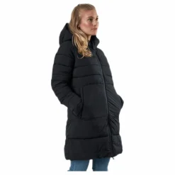 Champion Hooded Polyfilled Jacket Black Svart Best