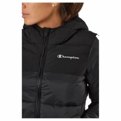 Champion Hooded Polyfilled Jacket Kk001 Svart Hot
