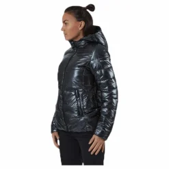 Champion Hooded Polyfilled Jacket Black Svart New