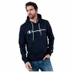 Champion Hooded Sweatshirt Blue Blå Clearance