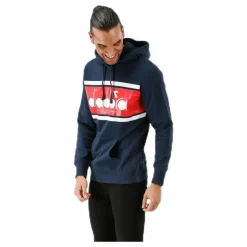 Diadora Hoodie Spectra Blue Blå Discount