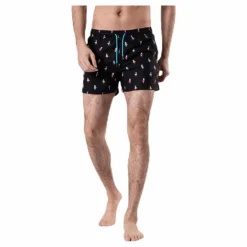 Happy Socks Hula Swim Shorts Black Svart Discount