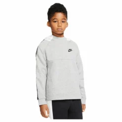 Hybrid 1/2 Zip Fleece Junior White/Black*Nike Clearance