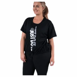 Nike Icon Clash SS Top Plus White/Black Svart Clearance