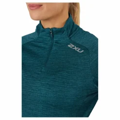 2XU Ignition 1/4 Zip Deep Jade/silver Reflective Turkos Outlet