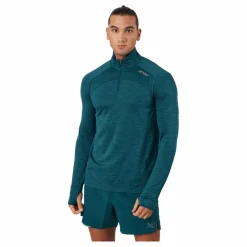 2XU Ignition 1/4 Zip Deep Jade/silver Reflective Blå New