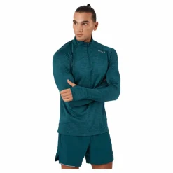 2XU Ignition 1/4 Zip Deep Jade/silver Reflective Blå New