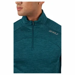 2XU Ignition 1/4 Zip Deep Jade/silver Reflective Blå New