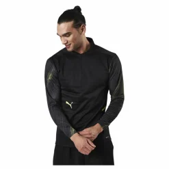 Individual Cup Training 1/4 Zip Top Black/Yellow*Puma