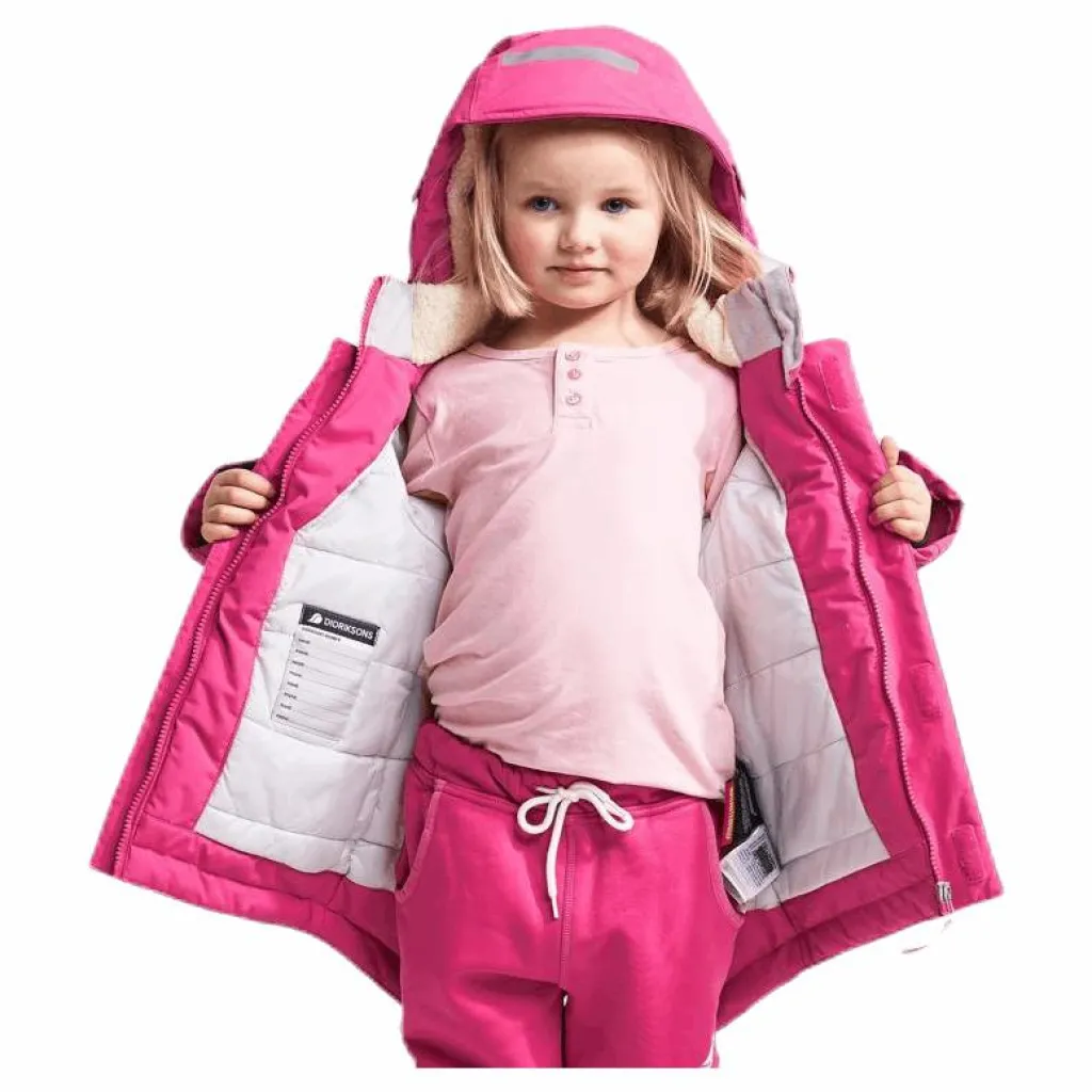 Didriksons Indre Kid's Parka Pink Rosa