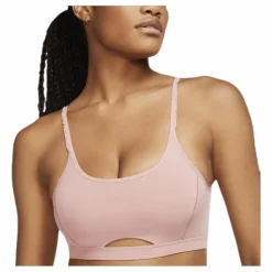 Indy Luxe Yoga Bra Novelty Pink/Beige*Nike Clearance