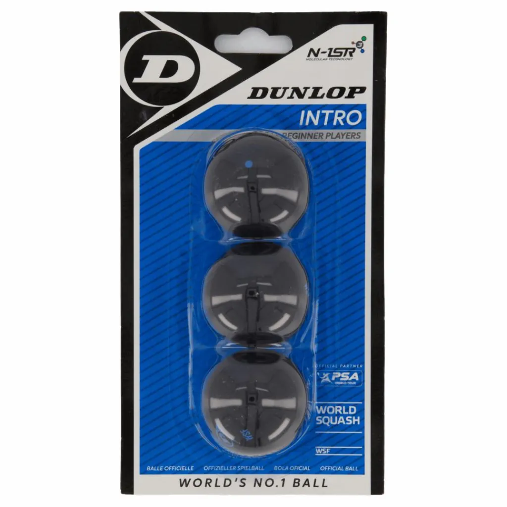 Dunlop Intro - 3 Ball Blister Svart Outlet