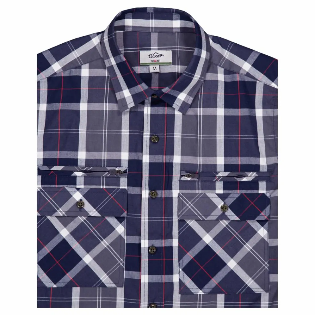 Iowa Shirt Dark Navy Check*Tuxer Online