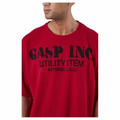 GASP Iron Thermal Tee Chili Red Röd Sale
