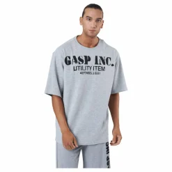 GASP Iron Thermal Tee Grey Melange Grå Clearance
