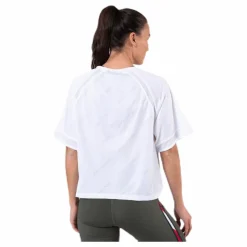 Tommy Hilfiger Sport Jacquard Performance Boxy Top White Vit Hot