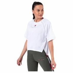 Tommy Hilfiger Sport Jacquard Performance Boxy Top White Vit Hot
