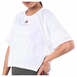 Tommy Hilfiger Sport Jacquard Performance Boxy Top White Vit Hot