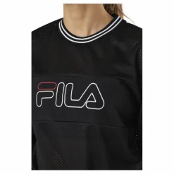 Fila Jalina Cropped Sporty Mesh Shirt Black Svart Clearance