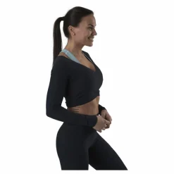 Only Play Jana Ls Train Crop Top Blue Blå Discount