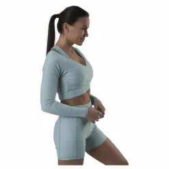 Jana Ls Train Crop Top Grey*Only Play