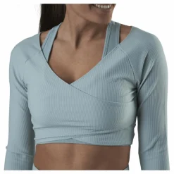 Jana Ls Train Crop Top Grey*Only Play