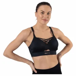 Only Play Jayda Metallic Sports Bra Black Svart New