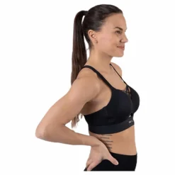 Only Play Jayda Metallic Sports Bra Black Svart New
