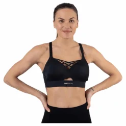 Only Play Jayda Metallic Sports Bra Black Svart New