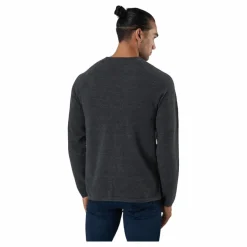 Jack & Jones Jjehill Knit Crew Neck Dark Grey Melange Grå Best