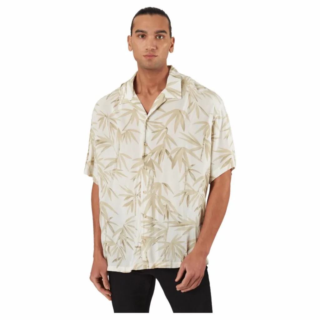 Jack & Jones Jprbluray Print Resort Shirt S White Flerfärgad Online